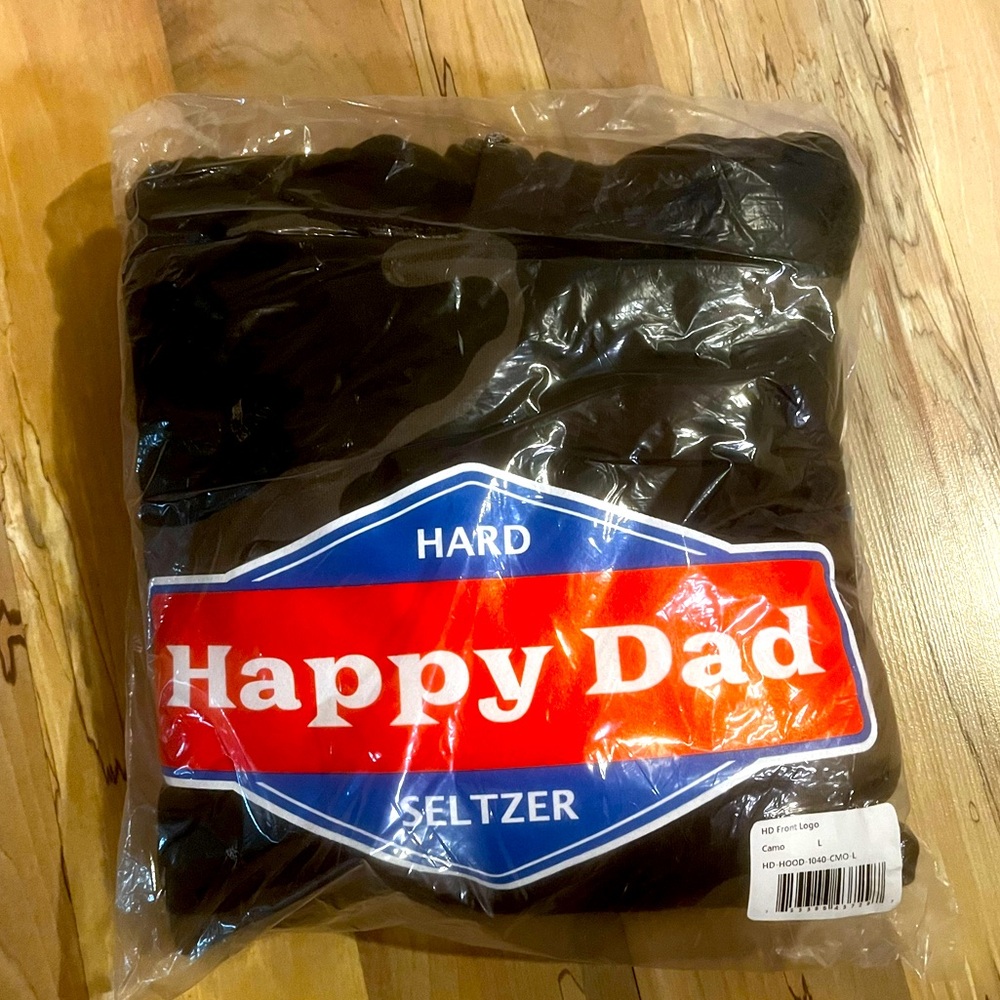 Unisex HAPPY DAD Camouflage hoodie size large